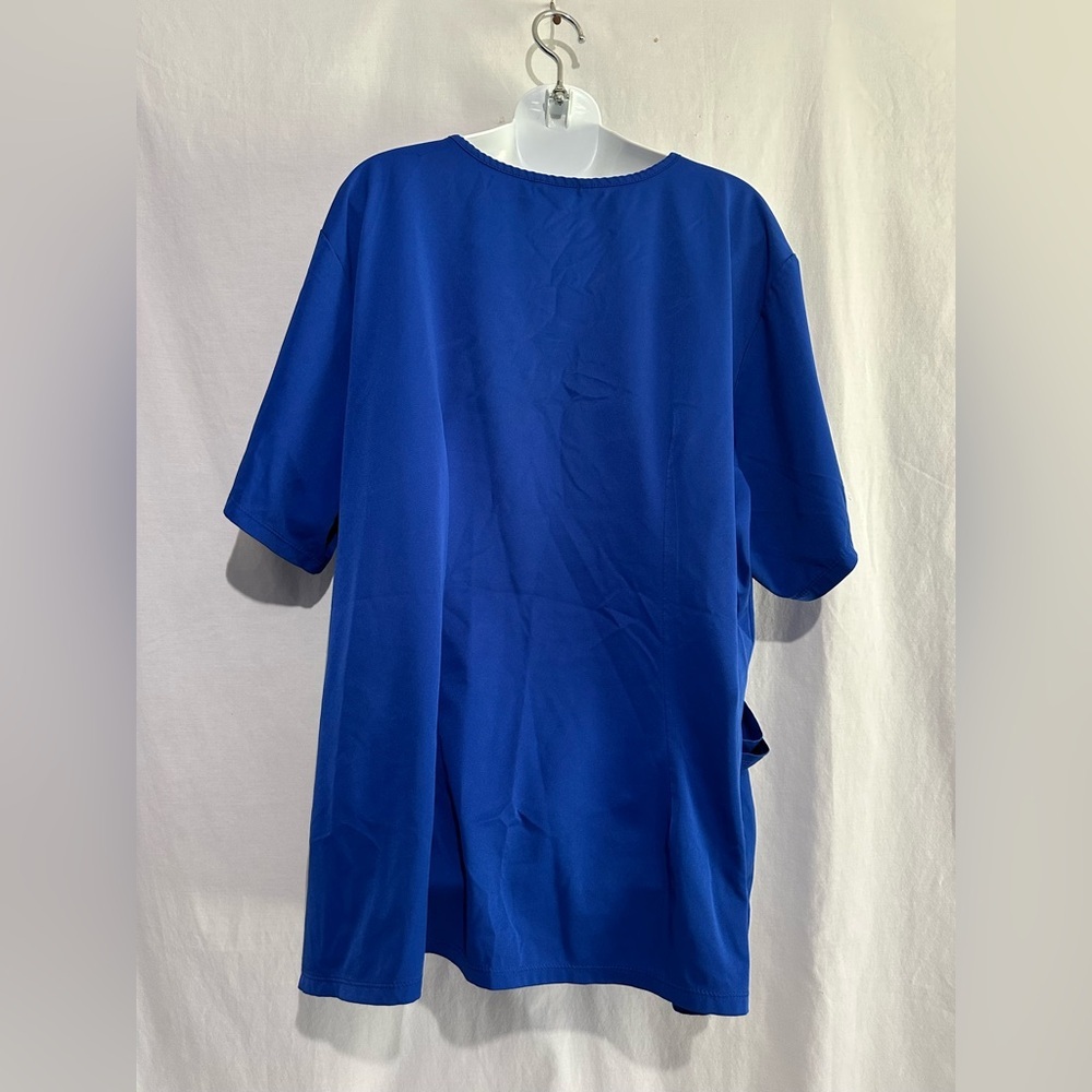 Healing Hands Women’s Royal Blue Scrub Top 4X Stretch - Picture 2 of 3